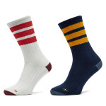 Lot de 2 paires de chaussettes hautes unisexe adidas premium mid crew ix7608 multicolore