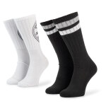 Lot de 2 paires de chaussettes hautes unisexe converse e744a - 2020 noir