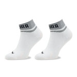 Lot de 2 paires de chaussettes hautes unisexe puma unisex new heritage quarter 2p 938021 blanc