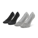 Lot de 2 paires de socquettes femme calvin klein 701218767 gris