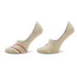 Lot de 2 paires de socquettes femme tommy hilfiger 701222653 beige