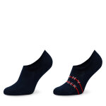 Lot de 2 paires de socquettes homme tommy hilfiger 701222189 bleu marine