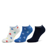 Lot de 3 paires de chaussettes basses enfant united colors of benetton 6ao307032 multicolore