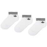 Lot de 3 paires de chaussettes basses unisexe adidas tref ank sck hc ee1152 blanc