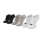 Lot de 3 paires de chaussettes basses unisexe adidas trefoil liner ft8524 blanc