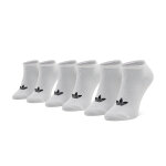 Lot de 3 paires de chaussettes basses unisexe adidas trefoil liner s20273 blanc