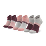 Lot de 3 paires de chaussettes basses unisexe asics color block ankle 3033b560 rose