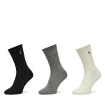 Lot de 3 paires de chaussettes hautes femme polo ralph lauren 455955241001 multicolore