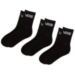 Lot de 3 paires de chaussettes hautes femme vans by classic crew vxnqblk noir