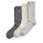 Lot de 3 paires de chaussettes hautes homme polo ralph lauren 449875584002 gris