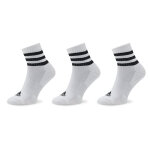 Chaussettes basses unisex adidas 3 - stripes cushioned sportswear mid - cut socks 3 pairs ht3456 blanc ...