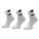 Chaussettes hautes unisex adidas 3 - stripes linear half - crew cushioned socks 3 pairs ht3437 blanc