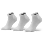 Chaussettes basses unisex adidas think linear ankle socks 3 pairs ht3451 blanc