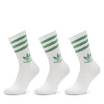 Lot de 3 paires de chaussettes hautes unisexe adidas jf6356 blanc