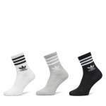 Lot de 3 paires de chaussettes hautes unisexe adidas mid cut crew il5023 multicolore