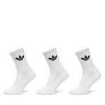 Lot de 3 paires de chaussettes hautes unisexe adidas trefoil cushion ij5616 blanc