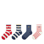 Lot de 4 paires de chaussettes hautes enfant united colors of benetton 6ao30703p multicolore