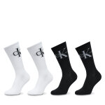 Lot de 4 paires de chaussettes hautes femme calvin klein 701229462 multicolore