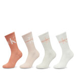 Lot de 4 paires de chaussettes hautes femme calvin klein 701229462 multicolore