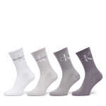 Lot de 4 paires de chaussettes hautes femme calvin klein 701229462 multicolore