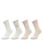 Lot de 4 paires de chaussettes hautes femme calvin klein 701229463 multicolore
