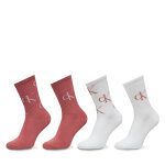Lot de 4 paires de chaussettes hautes femme calvin klein jeans 701229463 multicolore