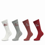 Lot de 4 paires de chaussettes hautes homme calvin klein 701229453 multicolore