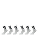 Lot de 6 paires de chaussettes hautes unisexe adidas 3 - stripes je1828 blanc