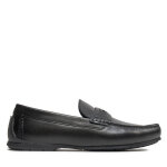 Mocassins calvin klein driver w / metal lettering lth hm0hm01527 noir