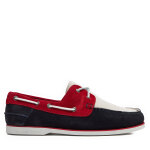 Mocassins tommy hilfiger th boat shoe core rwb suede fm0fm04630 bleu marine