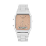 Montre casio vintage aq - 230a - 4amqyes argent