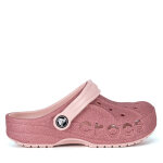 Mules / sandales de bain crocs baya glitter clog kids 207015 - 6sr rose