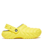 Mules / sandales de bain crocs classic lined overpuff clog 210059 jaune