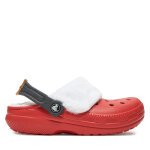 Mules / sandales de bain crocs classic lined santa clog 210933 rouge