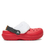 Mules / sandales de bain crocs classic lined santa clog k 210931 rouge