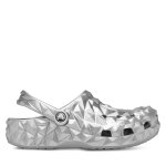 Mules / sandales de bain crocs cls metallic geometric clog 210002 argent