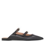Mules / sandales de bain tommy hilfiger th pointy leather mule fw0fw07722 noir