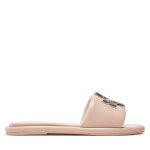 Mules / sandales de bain tory burch double t deco sport slide 158768 rose
