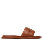 Mules / sandales de bain tory burch double t sport slide 79985 marron