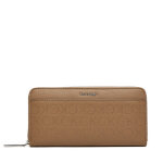 Portefeuille femme grand format calvin klein ck must lg z / a wallet epi mono k60k611938 marron
