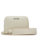 Portefeuille femme grand format calvin klein gracie k60k611688 beige