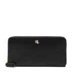 Portefeuille femme grand format lauren ralph lauren zip cont wlt 432876730003 noir