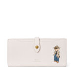 Portefeuille femme grand format polo ralph lauren blpl snp wlt 427943236001 �cru