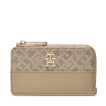 Portefeuille femme grand format tommy hilfiger aw0aw17152 beige