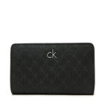 Portefeuille femme petit format calvin klein ck daily medium bifold mono k60k612824 noir