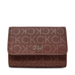 Portefeuille femme petit format calvin klein ck daily sm trifold mono k60k612684 bordeaux