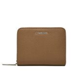 Portefeuille femme petit format calvin klein ck must md zip around caviar k60k612831 beige