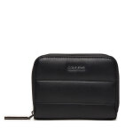 Portefeuille femme petit format calvin klein line quilt medium zip around k60k612201 noir
