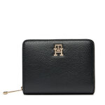Portefeuille femme petit format tommy hilfiger th soft logotape med za aw0aw16917 noir