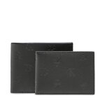 Portefeuille homme grand format calvin klein jeans monogram soft bifold + card aop k50k510438 noir